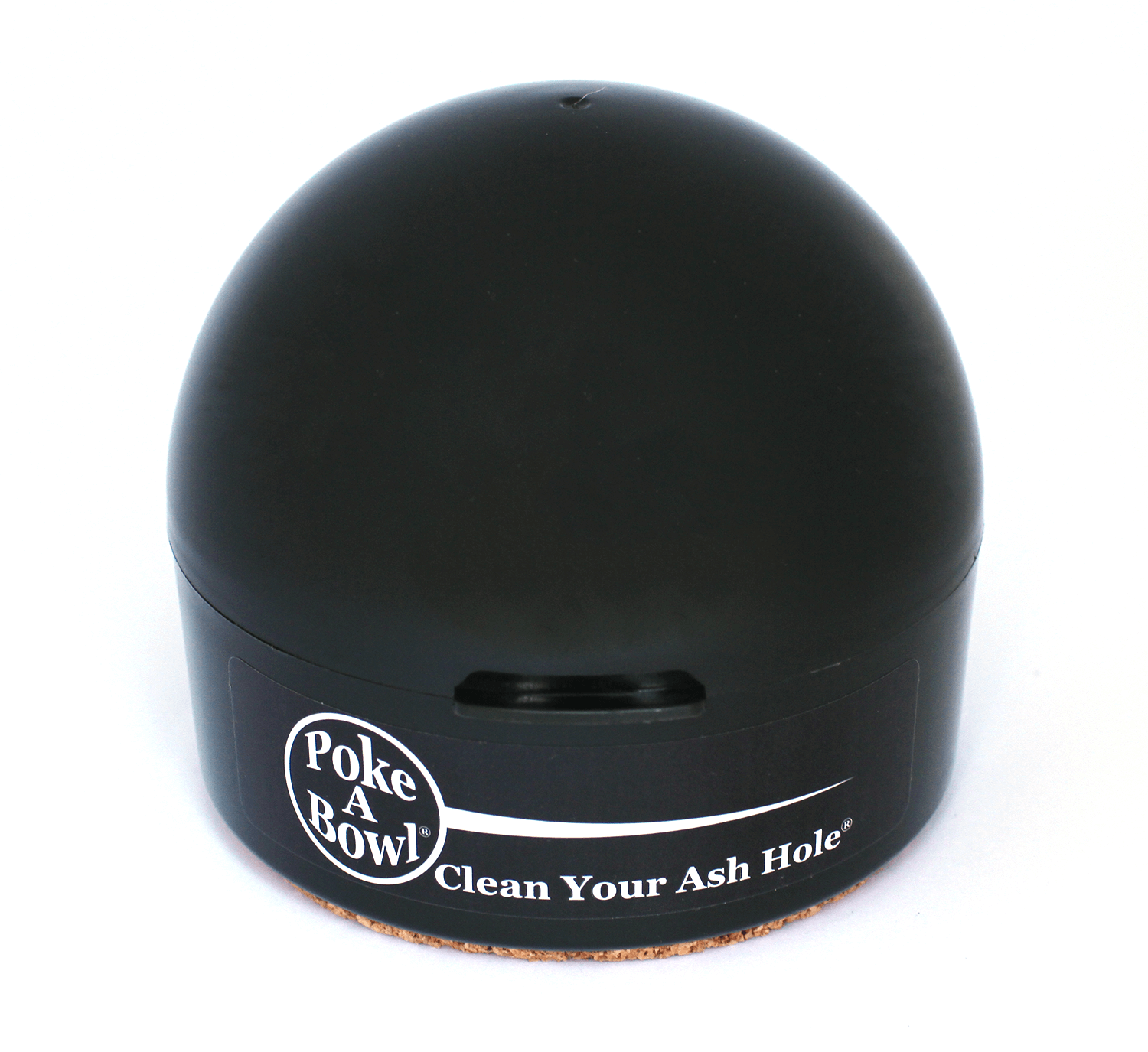 Poke A Bowl Dome Ashtray closed showing cork non-slip bottom